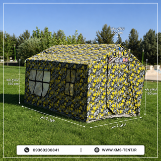 چادر مسافرتی اسکلتی ضدآب برنو بلیز ابعاد 2*3 برند KMS