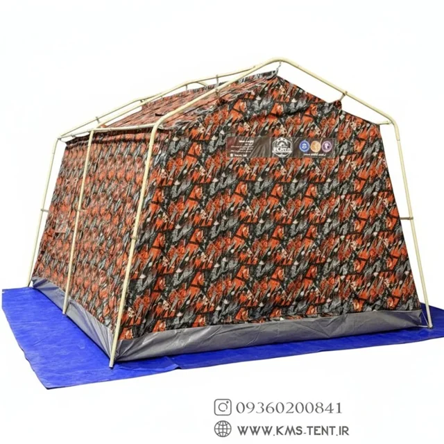 چادر کمپینگ مدل A مدرن ۱۲ نفره KMS سایز ۳×۴