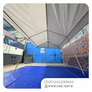 چادر کمپینگ مدل بلیز نقره ای ۱۲ نفره KMS سایز ۳×۴ | چادر مسافرتی چهار فصل ضدآب دوپوش