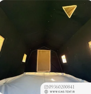 چادر ۱۲ متری کمپینگ حرفه ای دوپوش و سایبان دار برزنت گلشن پاکستانی برند KMS